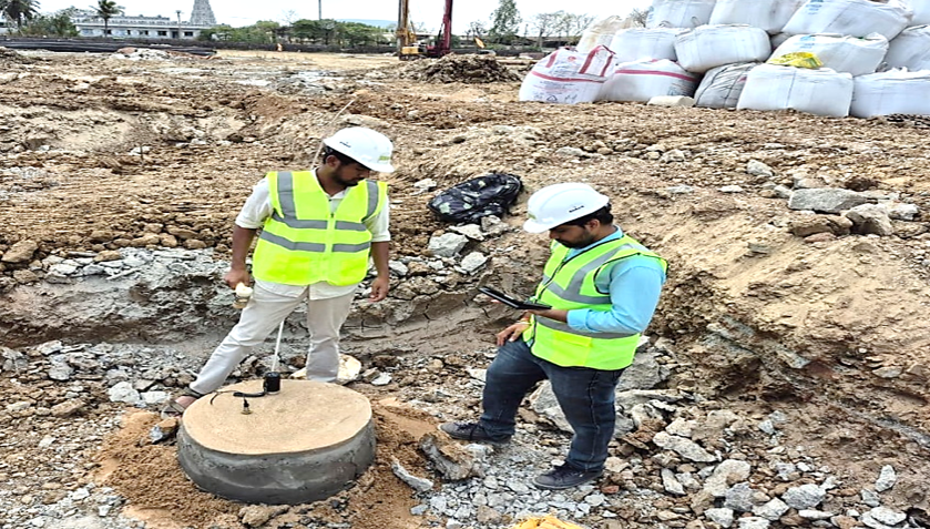 Pile Integrity Test Site Photo